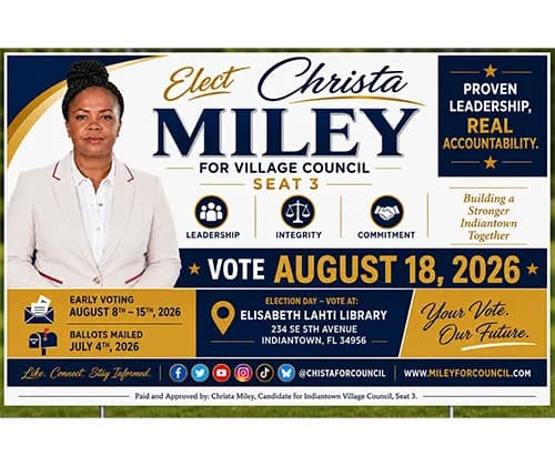 Christa Miley Campaign Yard Sign